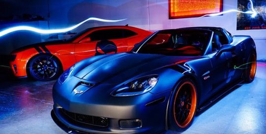 Chevrolet Corvette wrapped in Avery SW Matte Black