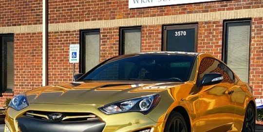 Genesis wrapped in Avery Gold Chrome
