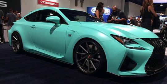 Lexus RCF wrapped in Oracal 970 Matte Mint vinyl