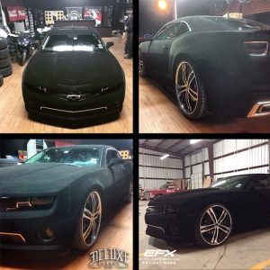 Chevrolet Camaro wrapped in Unique MacTac Velvet