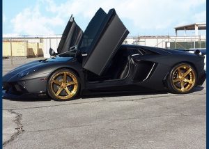 Lamborghini Aventador wrapped in 1080 Deep Matte Black