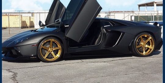 Lamborghini Aventador wrapped in 1080 Deep Matte Black
