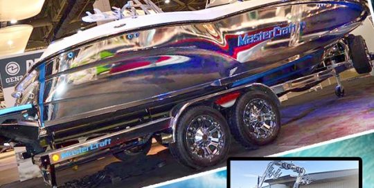 MasterCraft wrapped in Avery Silver Conform Chrome vinyl