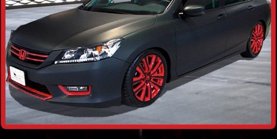 Honda Accord wrapped in 1080 Matte Black and Matte Red