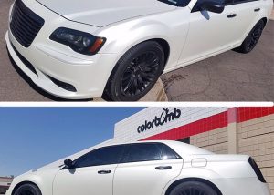 Chryser 300 wrapped in 1080 Satin Pearl White
