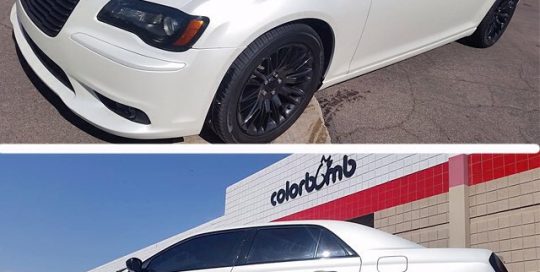 Chryser 300 wrapped in 1080 Satin Pearl White