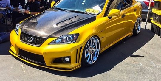 Lexus wrapped in UPP Hornet Metallic and Diamond Black vinyls