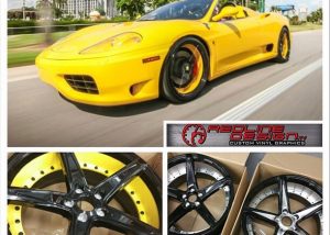 Ferrari 360 wrapped in 1080 Gloss Yellow