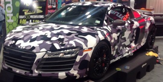 Audi R8 wrapped in 3751RA vinyl