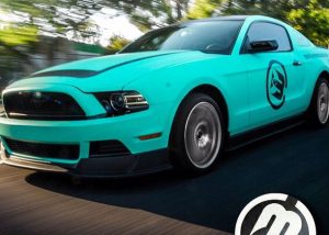 Ford Mustang wrapped in Avery's new SW Matte Vintage Green