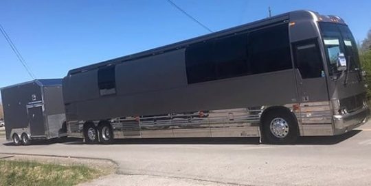 Bus wrapped in 3M Matte Gray Aluminum vinyl