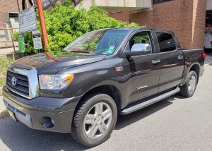 Toyota Tundra wrapped in Gloss Black Metallic vinyl
