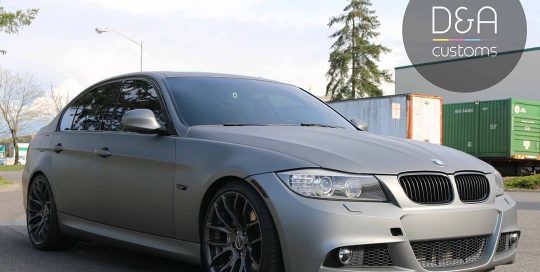 Bmw 3 Series wrapped in Avery SW Matte Gunmetal Metallic vinyl