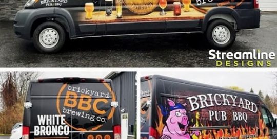 Commercial Van wrapped in custom printed 3M IJ180C and 8520 vinyls