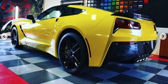 Chevrolet Corvette wrapped in 3M 1080 Gloss Bright Yellow vinyl
