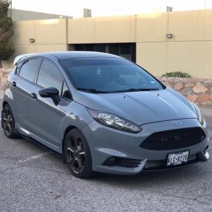 Ford Focus wrapped in Gloss Nardo Gray vinyl