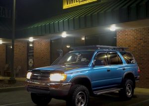 Toyota 4Runner wrapped in ORAFOL_Americas 970RA Gloss Jetstream Blue vinyl
