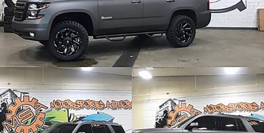 Chevrolet wrapped in Avery SW Matte Charcoal Metallic vinyl