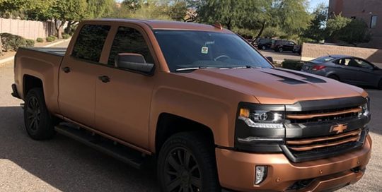 Chevrolet Avery SW Matte Brown Metallic and 3M Brushed Black vinyls