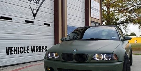 Bmw M3 wrapped in 3M 1080 Matte Military Green