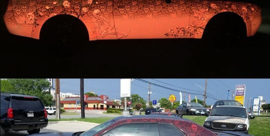 Dodge Challenger wrapped in custom printed 3M 780mCR Reflective vinyl