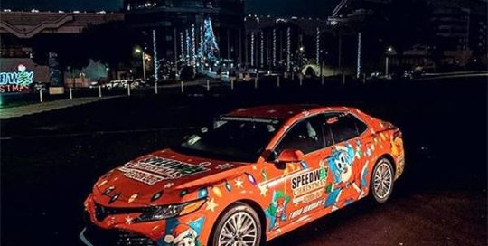 Toyota Camry wrapped in custom printed 3M IJ180Cv3