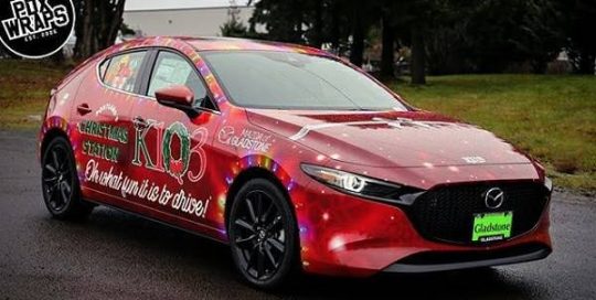 Mazda 3 wrapped in custom printed 3M IJ180mC