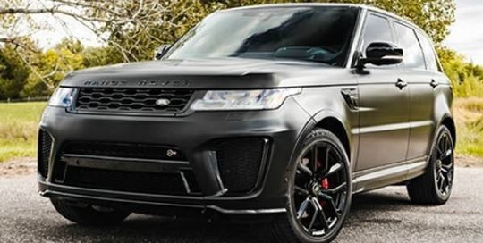 Range Rover wrapped in 3M 1080 Satin Black vinyl