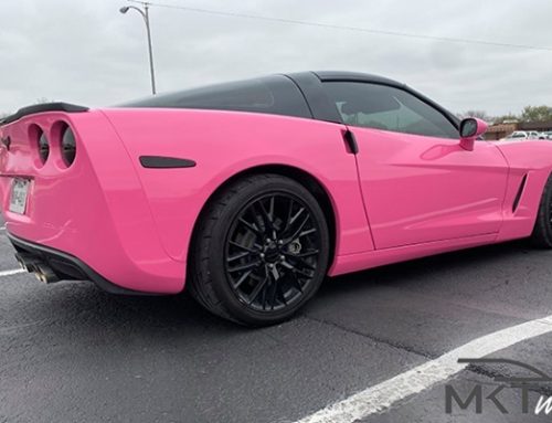 Chevy Corvette Wrapped in 3M Gloss Hot Pink Vinyl