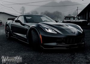 Chevy Corvette Z06 Wrapped in 3M Satin Black Vinyl