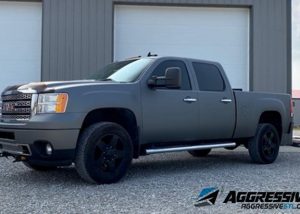 GMC Sierra Wrapped in Avery Dennison Matte Charcoal Metallic Vinyl