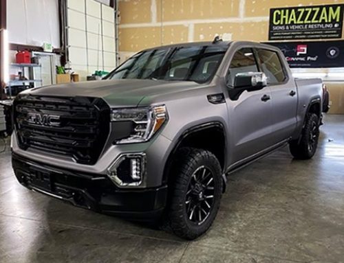 GMC Wrapped in 3M Matte Dark Gray & Gloss Black Vinyl